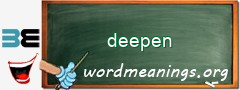 WordMeaning blackboard for deepen